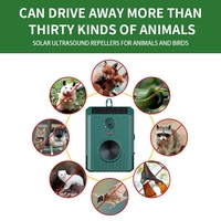 Répulsif Portable Mural Ultrasonique pour Rongeurs et Chiens, Solaire Extérieur, Dissuasif pour Oiseaux et Animaux de Jardin IP67