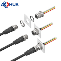Connecteur de capteur électrique étanche IP65 en métal AHUA 4 broches avec câblage mâle-femelle pour extension DIY