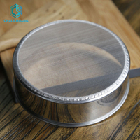 Tamis à farine en acier inoxydable 304 de qualité alimentaire, tamis rond pour poudre à lever, tamis à mailles fines pour la pâtisserie