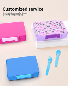 Lonchera Bento de Plástico Portátil, Duradera y de Gran Capacidad, <span class=keywords><strong>con</strong></span> Logotipo Personalizado, Apta para Alimentos, <span class=keywords><strong>con</strong></span> Tenedor y Cuchara - Product Image 4