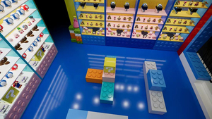 Meubles de magasin de jouets de style <span class=keywords><strong>nouveau</strong></span> design présentoir à thème de jeu de couleur bleue présentoir de jouets Offres Spéciales - Product Image 6