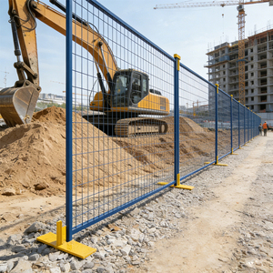 Recinzione Temporanea Standard Canadese per Cantieri, Rete Metallica Verniciata a Polvere, Barriera di Sicurezza Portatile per il Controllo della Folla - Product Image 1