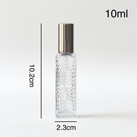 Flacon pulvérisateur en verre transparent de 10 ml, portable, pour voyage, distributeur de parfum, flacon vide pour échantillon cosmétique