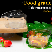 Boîtes d'emballage alimentaire en PS transparent moulé par injection personnalisées en gros, contenants pour desserts, biscuits, chocolat, gâteaux, bonbons