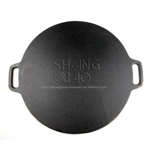 Piedra para Pizza de Hierro Fundido de 13 Pulgadas, Sartén de Hierro Fundido Roti Tawa de <span class=keywords><strong>Doble</strong></span> Mango para Dosa y Tortillas - Product Image 3