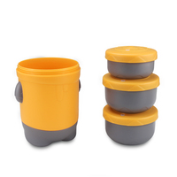 Alimentation des enfants bébé poignée mignonne portable isolé 304 métal acier inoxydable boîte à déjeuner enfants nourriture pot avec couvercles