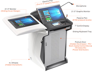 Podio Digital Portátil de Alto Rendimiento, <span class=keywords><strong>Atril</strong></span> Inteligente de Alta Calidad, Podios Educativos Multimedia de Acero <span class=keywords><strong>para</strong></span> Publicidad - Product Image 2