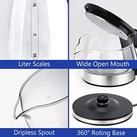 Bouilloire électrique en verre 1,8 L la plus vendue – Chauffe-eau portable de haute qualité pour la maison
