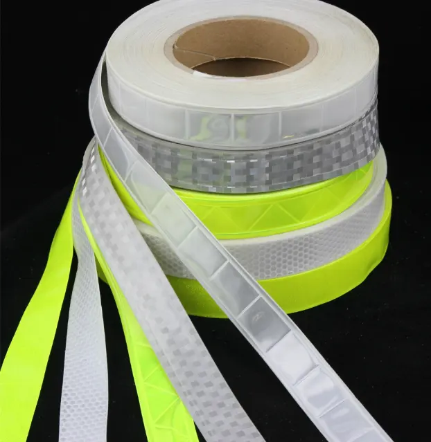 Decorative High Visibility Fabric PVC Reflective Stripe For Clothing