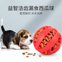 Spike pastèque balle Teddy chiot élastique balle en caoutchouc Pet dent nettoyage dent meulage fuite balle chien jouet