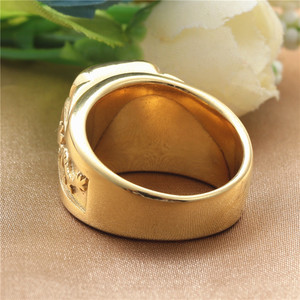 Bague pour homme en pierre rouge ronde, sertie de pierres, design géométrique, origine Dongguan, bijoux cadeau - Product Image 2
