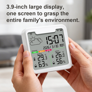 Stazione Meteo Wireless per Interni ed Esterni con Termometro, Display LCD a Colori, Orologio Digitale, Calendario, <span class=keywords><strong>in</strong></span> Plastica, ODM, Ricarica USB, Umidità - Product Image 4