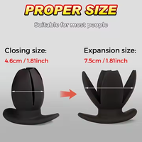 Silicone 4 Pétale Conception Creux Silicone Anal Expander Anal Plug pour Homme et Femme Anal Produits Adultes