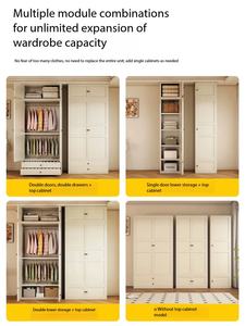 Wooden <strong>Wardrobe</strong> for Home Bedroom Modern Design Large Capacity Storage Cabinet - Product Image 3