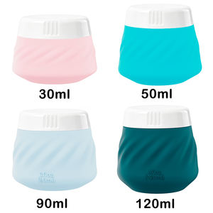 Kit de flacons de voyage en silicone avec couvercle à vis, étui pour crème pour le visage, boîte à cosmétiques, contenants de voyage en silicone étanches - Product Image 2