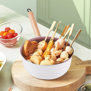 Japanese Style Yukihira Pot White Non Stick Small Saucepan For Noodles Baby Food Cooking Gas Stove Use - Product Image 1