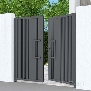 Puertas corredizas de aluminio para exteriores de alta calidad para entrada de casa Diseño de puerta principal grande con patrón de apertura automática para casas - Product Image 6