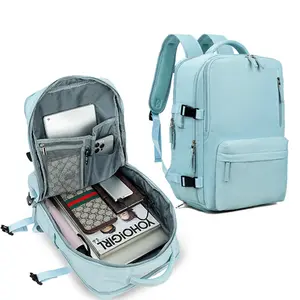 Mochila de viaje grande personalizada, mochila de mano, mochila de negocios informal impermeable para ordenador portátil de 16 pulgadas, aprobada por vuelo