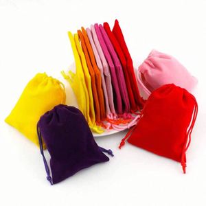 9 Colors <b>Small</b> Drawstring Pouches Jewelry Packaging <b>Bags</b> Wedding <b>Gift</b> Velvet Drawstring <b>Bag</b> - Product Image 3