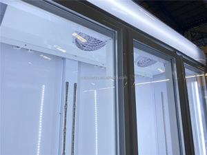 Vitrine Réfrigérée Professionnelle à Trois <span class=keywords><strong>Portes</strong></span> pour Crèmes Glacées, Réfrigérateur Vertical Sans Givre, Congélateur Commercial en Verre 5 - Product Image 3