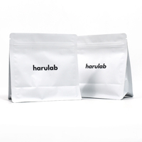 Sachet Doypack Blanc Mat Personnalisé avec Impression, Qualité Alimentaire, Refermable, à Fond Plat, pour Café, avec Valve