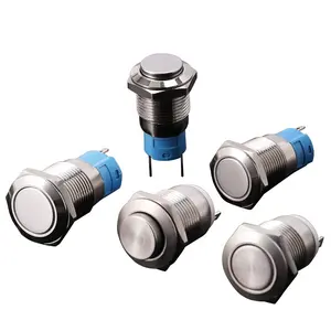 12mm 5V Stainless Steel Waterproof round Push Button Switches Latching On/Off with Power Switch without LED