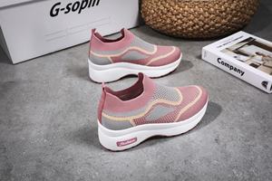 महिलाओं की मूल स्नीकर्स ढलान एड़ी चंकी प्लेटफॉर्म लुंगी फैशन जूते चल रहे थोक ग्राफिक अनुकूलन - Product Image 6