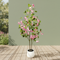 Künstlicher Baum im Topf für Innenräume Wohnzimmer Hotel Flur Kleiner Topfpflanzen-Schmuck Man Le Rhododendron Baum