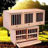 Cage de Luxe en Bois Massif Pour Pigeons Elevage Extérieur Design Grand Volume pour Oiseaux Voyageurs