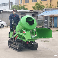 Mini-bétonnière sur chenilles auto-chargeante avec benne basculante, chenilles en caoutchouc, capacité 800L, mélangeur de ciment, offres spéciales, matériel de construction