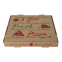 Boîte à pizza personnalisée avec logo, impression colorée de dessins animés, boîte à pizza en carton ondulé jetable pour la restauration, emballage alimentaire à emporter