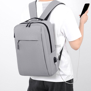 Sac à dos pour ordinateur portable unisexe personnalisable, grande capacité 16,5 pouces, imperméable, avec port USB et fermeture éclair - Product Image 2