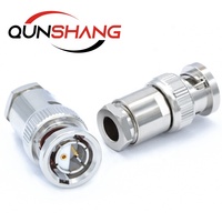 Connecteur coaxial à deux broches polarisées TWBNC Twinax Twin BNC pour câble mâle Connecteur à souder de type soudure Connecteurs coaxiaux