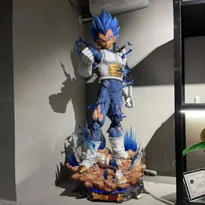 2024 Werk Schlussverkauf Japan DragonBall Charakter Harz Vegeta-Skulptur Super Saiyan Vegeta-Statue für Heimdekoration