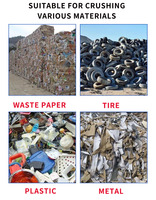 Broyeur à un seul arbre pour plastiques et métaux de rebut, vente chaude, prix fabricant