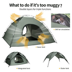 Tienda de campaña al aire libre Protección UV, a prueba de lluvia, toldo portátil impermeable Apertura automática rápida Refugio resistente Marco estable - Product Image 6