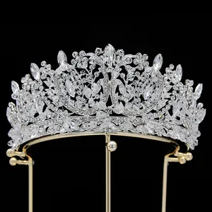 Eleganza strass corona di bellezza barocca Couronne Bling accessori per capelli da sposa diamanti colorati Diademe copricapo da sposa