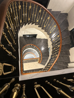Rampe d'escalier de luxe en cuivre et aluminium, résistante à la rouille, pour villa, maison individuelle, style italien et français, colonne dorée