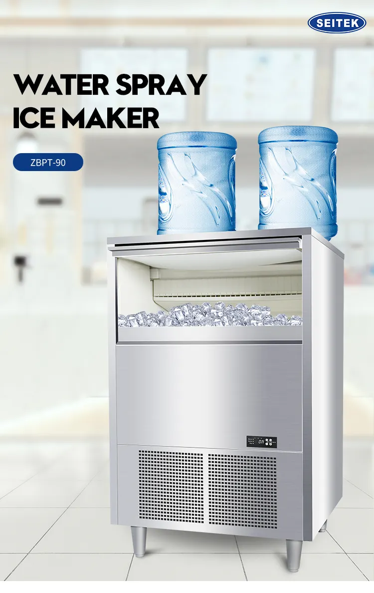 उच्च गुणवत्ता 90KG क्षमता बार सुपरमार्केट के लिए वाणिज्यिक बर्फ निर्माता बर्फ बनाने की मशीन