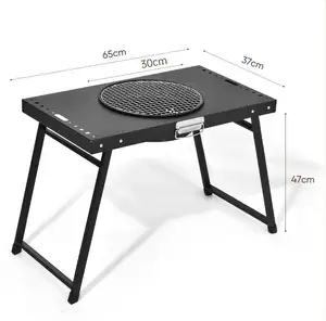 Zenewood Grill Table Folding Camp Table For BBQ Picnics Desk