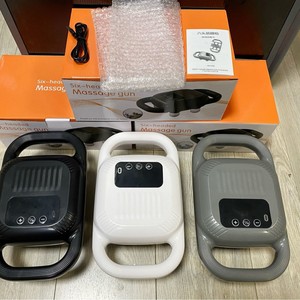 Pistolet de massage rechargeable à six têtes, vibrations haute fréquence, relaxant musculaire pour la remise en forme à domicile - Product Image 4