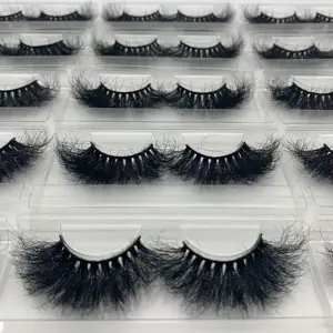 Super Fluffy Nerz Wimpern Großhandel Verkäufer 25mm Nerz Wimpern 5d Benutzer definierte Wimpern Verpackung 20mm 3d Nerz Wimpern