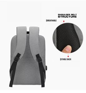 Bolsa de ordenador portátil impermeable duradera de gran capacidad con carga USB Mochila De Negocios bolsa de ordenador portátil para estudiantes - Product Image 3