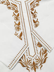 Ensemble de <span class=keywords><strong>mariage</strong></span> formel brodé <span class=keywords><strong>pour</strong></span> hommes, deux pièces, grande taille, style africain, blanc, collection 2026 - Product Image 4