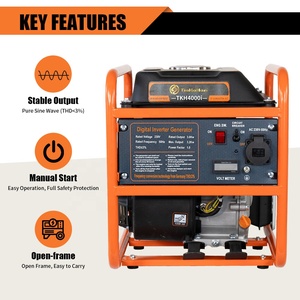 Générateur Inverter Portable à Essence 3kW/3.2kW 4 Temps 50Hz - Démarrage par Lanceur, Châssis Ouvert Léger pour Utilisation Extérieure et Domestique d'Urgence - Product Image 4