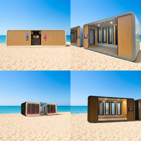 Toilettes préfabriquées modulaires à assembler soi-même, économiques, en conteneur mobile, pour utilisateur individuel et bricoleur