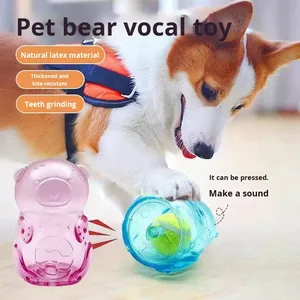 Durable Eco-Friendly Bear-Shaped Chew <strong>Toy</strong> for <strong>Dogs</strong> Indestructible Interactive <strong>Tennis</strong> <strong>Ball</strong> Teeth Cleaning Boredom Busters - Product Image 2
