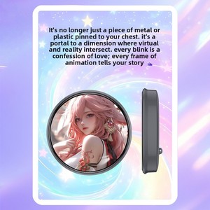 Colgante Electrónico Inteligente Demon Slayer <span class=keywords><strong>Shinobu</strong></span> y Giyuu, Regalo, Insignia LED Demon Slayer con Control por App, Adorno de Anime - Product Image 3