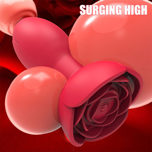 APP-controlled 10-frequency vibrating rocking rose anal <b>plug</b> chrysanthemum development anal dilator vibrating anal beads - Product Image 2