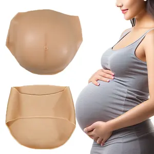 Photograghing Props Fake Pregnant Belly Silicone With Tape Cosplay Pregnant Belly Cloths For Man To Woman Huge Belly